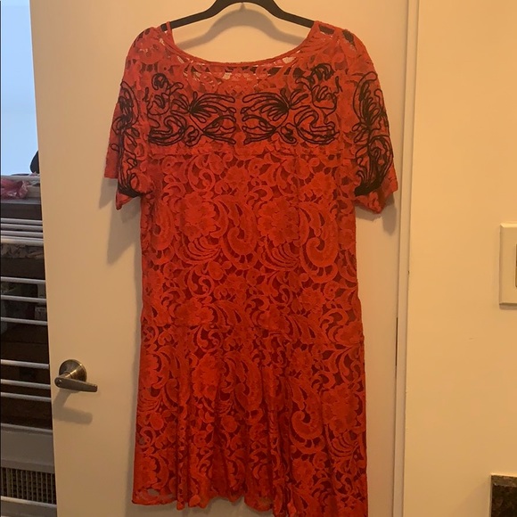 Flirty Boho Free People lace/appliqué dress - Picture 5 of 8